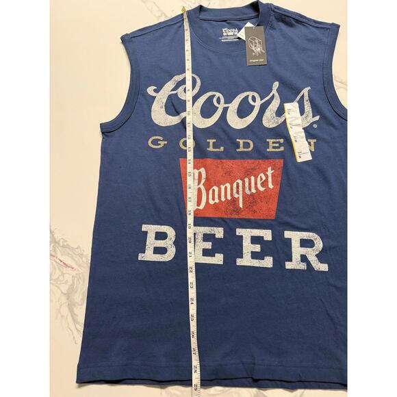 Coors Banquet Beer Sleeveless Tank Top Small Blue Graphic - Picture 5 of 5